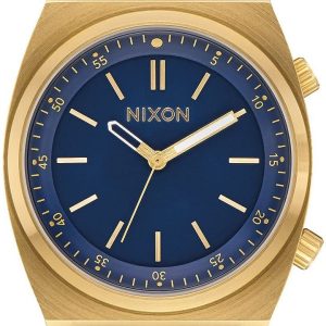 Nixon Herrklocka A1176-2347-00 Blå/Gulguldtonat stål Ø40 mm