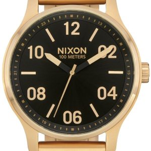 Nixon Herrklocka A1242513-00 Svart/Gulguldtonat stål Ø42 mm