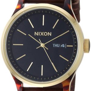 Nixon Herrklocka A12633167-00 Svart/Läder Ø42 mm