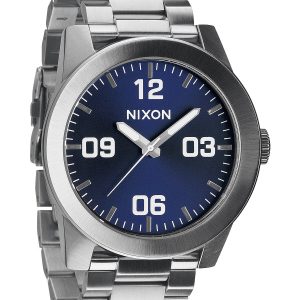 Nixon Herrklocka A3461258-00 The Corporal SS Blå/Stål Ø48 mm