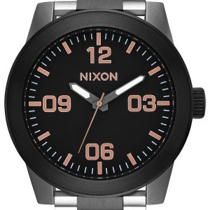 Nixon Herrklocka A3462051-00 The Corporal Svart/Stål Ø48 mm