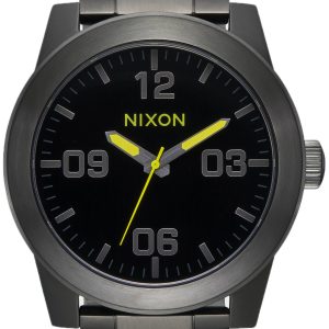 Nixon Herrklocka A3465002-00 The Corporal Svart/Stål Ø48 mm