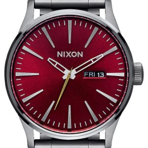 Nixon Herrklocka A3562073-00 The Sentry Röd/Stål Ø42 mm