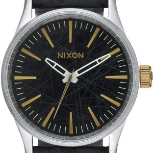 Nixon Herrklocka A377-2222-00 Svart/Läder Ø38 mm