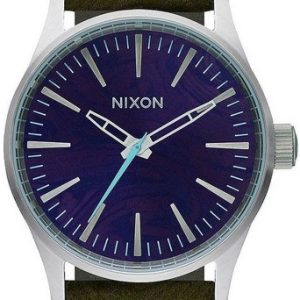 Nixon Herrklocka A377-2302-00 Blå/Läder Ø38 mm