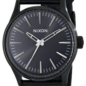 Nixon Herrklocka A3771886-00 The Sentry Svart/Läder Ø38 mm