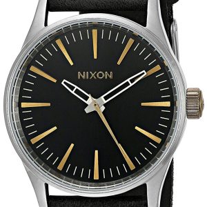 Nixon Herrklocka A3772222-00 The Sentry Svart/Läder Ø38 mm