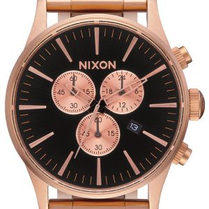 Nixon Herrklocka A3861932-00 Svart/Roséguldstonat stål Ø42 mm