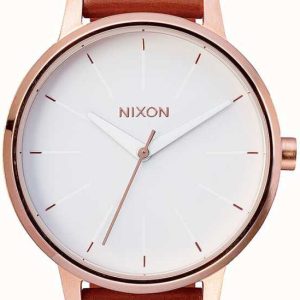 Nixon The Kensington Damklocka A108-1045-00 Vit/Läder Ø37 mm