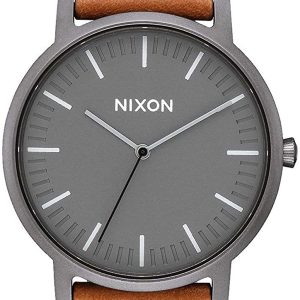 Nixon The Porter Herrklocka A1058-2494-00 Grå/Läder Ø40 mm