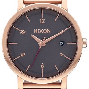 Nixon The Rollo Damklocka A10872449-00 Svart/Roséguldstonat stål