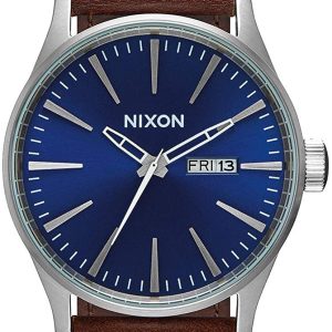 Nixon The Sentry Herrklocka A105-1524-00 Blå/Läder Ø42 mm