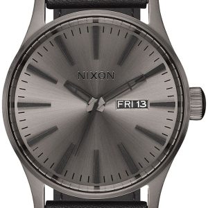 Nixon The Sentry Herrklocka A105-1531-00 Grå/Läder Ø42 mm