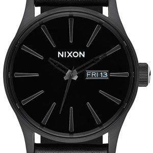 Nixon The Sentry Herrklocka A1051147-00 Svart/Läder Ø42 mm