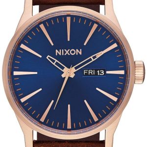 Nixon The Sentry Herrklocka A1052867-00 Blå/Läder Ø42 mm