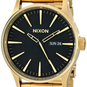 Nixon The Sentry Herrklocka A356-510 Svart/Gulguldtonat stål Ø42 mm