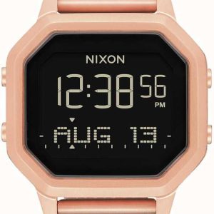 Nixon The Siren Damklocka A1272-897 LCD/Roséguldstonat stål