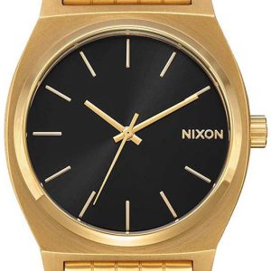 Nixon The Time Teller A045-2042-00 Svart/Gulguldtonat stål Ø37 mm