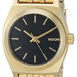 Nixon The Time Teller Damklocka A399513-00 Svart/Gulguldtonat stål