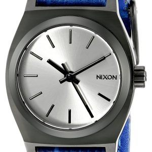 Nixon The Time Teller Damklocka A5092131-00 Silverfärgad/Läder