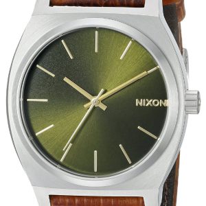 Nixon The Time Teller Herrklocka A0451888-00 Grön/Läder