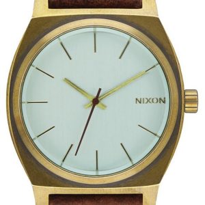 Nixon The Time Teller Herrklocka A0452223-00 Grön/Läder Ø37 mm