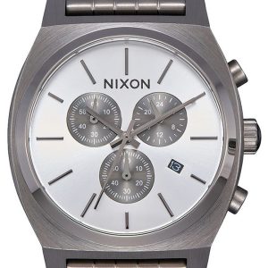 Nixon The Time Teller Herrklocka A972632-00 Vit/Stål Ø39 mm