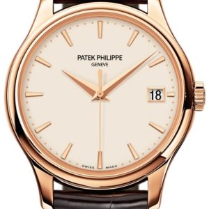 Patek Philippe 5227R/001 Calatrava Champagnefärgad/Läder Ø39 mm