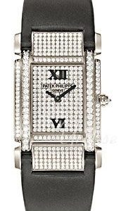 Patek Philippe Damklocka 4910G/001 Twenty~4 Diamantinfattad/Satin