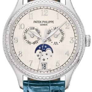 Patek Philippe Damklocka 4947G/010 Complications Vit/Läder Ø38 mm