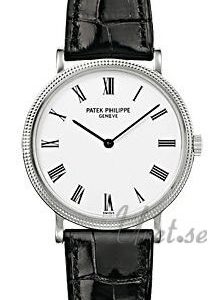 Patek Philippe Herrklocka 5120G/001 Calatrava Vit/Läder Ø35 mm