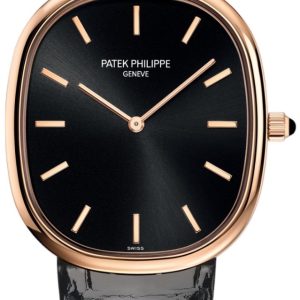 Patek Philippe Herrklocka 5738R/001 Golden Ellipse Svart/Läder