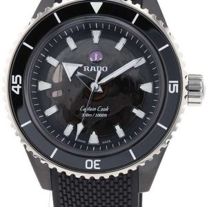 Rado Herrklocka R32127156 Captain Cook Svart/Gummi Ø43 mm