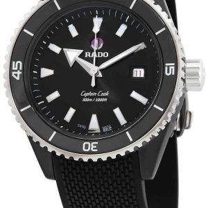 Rado Herrklocka R32129158 Captain Cook Svart/Gummi Ø43 mm