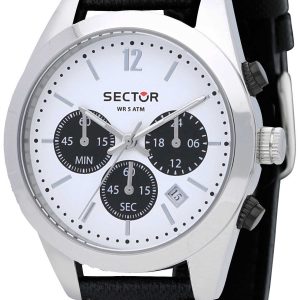 Sector 245 Herrklocka R3271786007 Silverfärgad/Läder Ø41 mm