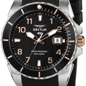 Sector 450 Herrklocka R3251276006 Svart/Gummi Ø41 mm