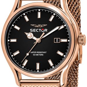 Sector 660 Herrklocka R3253517020 Svart/Roséguldstonat stål Ø43 mm