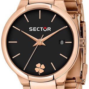 Sector 665 Damklocka R3253524503 Svart/Roséguldstonat stål Ø38 mm