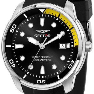 Sector Herrklocka R3251102023 Oversize Svart/Gummi Ø46 mm