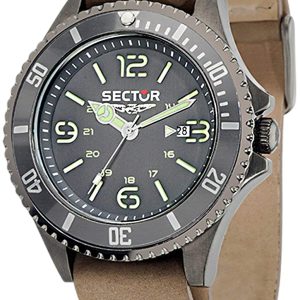 Sector Herrklocka R3251161010 Grå/Läder Ø43 mm