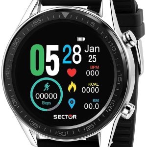 Sector Herrklocka R3251232001 S-02 LCD/Gummi Ø46 mm