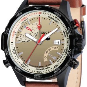 Sector Herrklocka R3251507001 Beige/Läder Ø46 mm