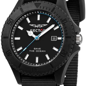 Sector Herrklocka R3251539002 Svart/Textil Ø43 mm