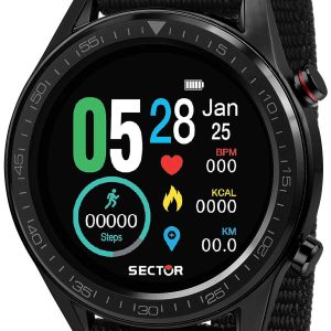 Sector Herrklocka R3251545002 S-02 LCD/Textil Ø46 mm