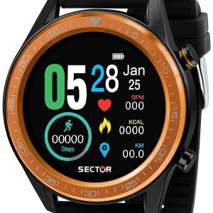 Sector Herrklocka R3251545003 S-02 LCD/Gummi Ø46 mm