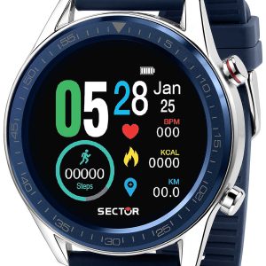 Sector Herrklocka R3251545004 S-02 LCD/Gummi Ø46 mm