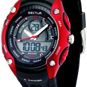 Sector Herrklocka R3251574002 LCD/Gummi Ø46 mm