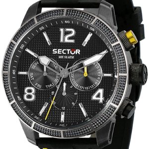 Sector Herrklocka R3251575014 Svart/Gummi Ø45 mm