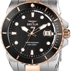 Sector Herrklocka R3253276002 Svart/Roséguldstonat stål Ø41 mm