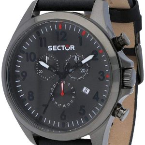 Sector Herrklocka R3271690026 Grå/Läder Ø46 mm